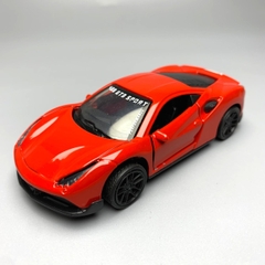 Mô Hình xe Ferrari 488 GTB Đỏ tỉ lệ 1:43 Hợp kim có thể mở cửa - bánh sau chạy cót - Dài 10cm - cao 3cm - nặng 200gram - Figure Oto - FULL BOX : box màu số4
