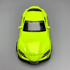 Mô Hình xe Toyota Supra xanh nõn chuối tỉ lệ 1:43 Hợp kim có thể mở cửa - bánh sau chạy cót - Dài 10cm - cao 3cm - nặng 200gram - Figure Oto - FULL BOX - SKU : oto16 - K63-T2-S5