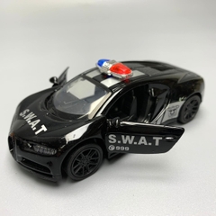 Mô Hình xe police  Bugatti Chiron tỉ lệ 1:43 Hợp kim có thể mở cửa - bánh sau chạy cót - Dài 10cm - cao 3cm - nặng 200gram - Figure Oto - FULL BOX : box màu - SKU : oto7 số 10