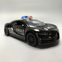 Mô Hình xe police  Bugatti Chiron tỉ lệ 1:43 Hợp kim có thể mở cửa - bánh sau chạy cót - Dài 10cm - cao 3cm - nặng 200gram - Figure Oto - FULL BOX : box màu - SKU : oto7 số 10