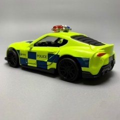 Mô Hình xe Toyota police  Supra xanh nõn chuối tỉ lệ 1:43 Hợp kim có thể mở cửa - bánh sau chạy cót - Dài 10cm - cao 3cm - nặng 200gram - Figure Oto - FULL BOX : box màu - SKU : oto4 số 21