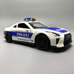 Mô Hình xe NISSAN police  GTR tỉ lệ 1:43 Hợp kim có thể mở cửa - bánh sau chạy cót - Dài 10cm - cao 3cm - nặng 200gram - Figure Oto - FULL BOX : box màu - K69-T2-S10