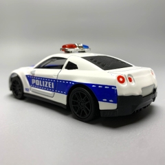 Mô Hình xe NISSAN police  GTR tỉ lệ 1:43 Hợp kim có thể mở cửa - bánh sau chạy cót - Dài 10cm - cao 3cm - nặng 200gram - Figure Oto - FULL BOX : box màu - K69-T2-S10
