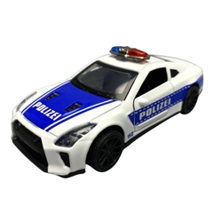 Mô Hình xe NISSAN police  GTR tỉ lệ 1:43 Hợp kim có thể mở cửa - bánh sau chạy cót - Dài 10cm - cao 3cm - nặng 200gram - Figure Oto - FULL BOX : box màu - K69-T2-S10
