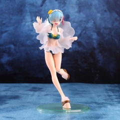 Mô Hình RE:ZERO Rem tóc xanh bikini dáng đứng siêu quyến rũ -  cao 21cm - rộng 11cm - nặng 130Gram - Figure RE:ZERO - Có Hộp màu