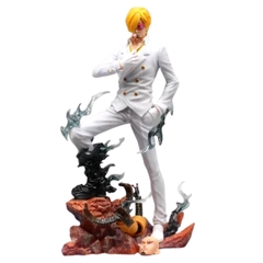 Mô Hình OnePiece Sanji chân lửa áo trắng  - Cao 27cm - nặng 1kg - Figure OnePiece - No box -