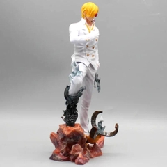Mô Hình OnePiece Sanji chân lửa áo trắng  - Cao 27cm - nặng 1kg - Figure OnePiece - No box -