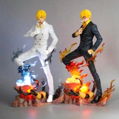 Mô Hình OnePiece Sanji chân lửa áo trắng  - Cao 27cm - nặng 1kg - Figure OnePiece - No box -