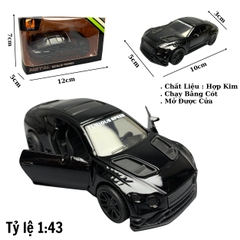 Mô Hình xe Bentley GT Màu Đen tỉ lệ 1:43 Hợp kim có thể mở cửa - bánh sau chạy cót - Dài 10cm - cao 3cm - nặng 200gram - Figure Oto - FULL BOX : box màu số 23