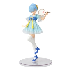Mô Hình RE:ZERO Rem Cầm quạt váy xanh - Cao 21cm - rộng 12cm - nặng 200Gram - Figure RE:ZERO - Có Hộp màu - N1-K36-T2-S2