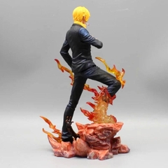 Mô Hình OnePiece Sanji chân lửa áo đen - Cao 27cm - nặng 1kg - Figure OnePiece - Có Hộp - N1-K48-T4-S2