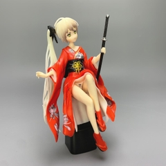 Mô Hình Kasugano Sora váy kimono Đỏ - Cao 9cm - nặng 100gram - Phụ kiện : không đế + 1 tay cầm quạt + 1 tay cầm kiếm + Miếng dán - Figure Kasugano Sora - No Box