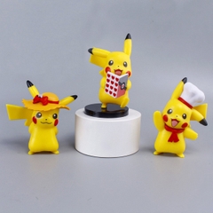 Mô Hình POKEMON Bộ 6 Pikachu siêu dễ thương- Cao 8cm - nặng 260gram - Figure POKEMON No box : bọc túi OPP