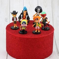 Mô hình OnePiece Bộ chibi 6 nhân vật One Piece - Cao 5-7cm - nặng 169gram - Phụ kiện : Đế- Figure OnePiece - No Box - N3-K41-T2-S2