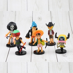 Mô hình OnePiece Bộ chibi 6 nhân vật One Piece - Cao 5-7cm - nặng 169gram - Phụ kiện : Đế- Figure OnePiece - No Box - N3-K41-T2-S2