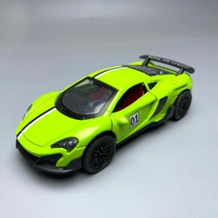 Mô Hình xe Maclaren màu xanh nõn chuối - tỉ lệ 1:36 Hợp kim có thể mở cửa - bánh sau chạy cót- Dài 12cm - rộng 5cm - cao 4cm nặng : 200gram - FULL BOX : box màu - oto33 - N3-k6-t3-s1