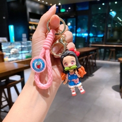 Móc Khóa Nezuko - Dây móc dài : 9.5cm - Mô Hình Cao : 7.3cm - Nặng : 50gram - No Box : bọc túi OPP N3-K13-T1-S1