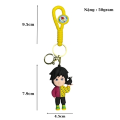 Móc Khóa Tomioka Giyuu - Dây móc dài : 9.5cm - Mô Hình Cao : 7.9cm - Nặng : 50gram - No Box : bọc túi OPP N3-K17-T3-S3