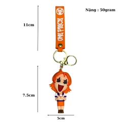 Móc Khóa Nami - Dây móc dài : 11cm - Mô Hình Cao : 7.5cm - Nặng : 50gram - No Box : bọc túi OPP - K79-T5-S10