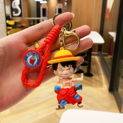 Móc Khóa Luffy cởi trần - Dây móc dài : 9.5cm - Mô Hình Cao : 8cm - Nặng : 60cm - No Box : bọc túi OPP N3-K16-T6-S2