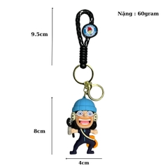 Móc Khóa Usop - Dây móc dài : 9.5cm - Mô Hình Cao : 8cm - Nặng : 60cm - No Box : bọc túi OPP - N3-K16-T2-S2
