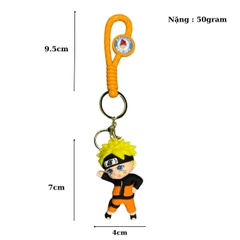 Móc Khóa Naruto dơ tay - Dây móc dài : 9.5cm - Mô Hình Cao : 7cm - Nặng : 50gram - No Box : bọc túi OPP - N3-K15-T2-S1
