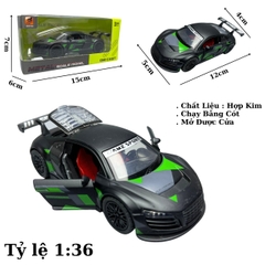 Mô Hình xe Audi màu Đen xanh - tỉ lệ 1:36 Hợp kim có thể mở cửa - bánh sau chạy cót- Dài 12cm - rộng 5cm - cao 4cm nặng : 200gram - FULL BOX : box màu - SKU : oto39 - K63-T1-S6
