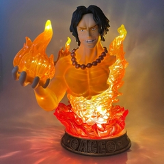 Mô Hình OnePiece bán thân ACE hoả quyền - cao 38cm - Ngang 21cm - nặng 2kg2 - phụ kiện : 1 mũ + Led + Pin , Figure OnePiece - có hộp màu - N1-K42-T5-S3