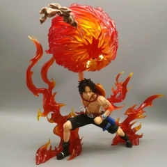 Mô Hình OnePiece Portgas D. ACE nâng cầu - Cao 27cm - nặng 1kg2 - Phụ Kiện : LED , Figure OnePiece - có hộp màu - N1-K38-T3-S12 (N5)