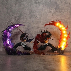 Mô Hình Thượng Nhất Kokushibou chiến đấu siêu ngầu - có led - cao 22cm nặng 500gram - Kimetsu No Yaiba - Có Hộp Màu - N1-K38-T3-S4