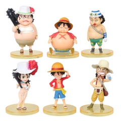 Mô hình OnePiece Bộ 6 chibi các nhân vật One Pice - Cao 6-8cm - nặng 190gram- Figure OnePiece - No Box n3-k42-t1-s1