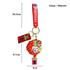 Móc Khóa Rồng đỏ - Dây móc dài : 10.5cm - Mô Hình Cao : 9.7cm - Nặng : 50gram - No Box : bọc túi OPP - N3-K14-T2-S1