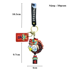 Móc Khóa Rồng đen - Dây móc dài : 10.5cm - Mô Hình Cao : 9.7cm - Nặng : 50gram - No Box : bọc túi OPP - K78-T2-S8