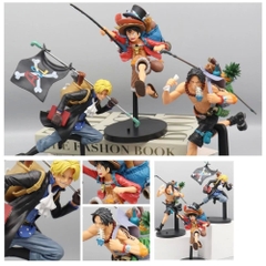 Mô Hình One Piece bộ 3 anh em Luffy , sabo , ACE - Cao 20cm - Nặng 250 gram - Figure OnePiece -  No box