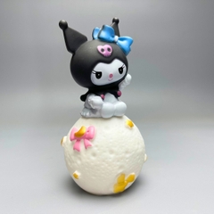 Mô Hình Lambara Kuromi đeo nơ - Cao 13cm - rộng 6cm - nặng 120gram - Có LED ở cầu - Figure Anime - No box : bọc túi OPP N3-ST5