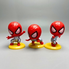 Bộ 8 spider man chibi - Cao 4-5cm - nặng 50gram - Phụ kiện : đế + chân nhện - No box : bọc túi OPP