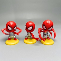 Bộ 8 spider man chibi - Cao 4-5cm - nặng 50gram - Phụ kiện : đế + chân nhện - No box : bọc túi OPP