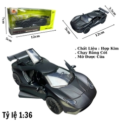 Mô Hình xe Ferrari màu đen - tỉ lệ 1:36 Hợp kim có thể mở cửa - bánh sau chạy cót - Dài 12cm - rộng 5cm - cao 3.5cm - nặng : 200gram - FULL BOX : box màu n3-k9-t1-s3