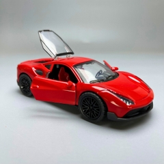Mô Hình xe Ferrari 458 màu đỏ - tỉ lệ 1:36 Hợp kim có thể mở cửa - bánh sau chạy cót - Dài 12cm - rộng 5cm - cao 3.5cm - nặng : 200gram - FULL BOX : box màu - SKU : oto71 - N3-K10-T5-S2
