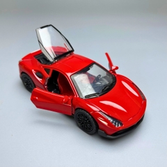 Mô Hình xe Ferrari 458 màu đỏ - tỉ lệ 1:36 Hợp kim có thể mở cửa - bánh sau chạy cót - Dài 12cm - rộng 5cm - cao 3.5cm - nặng : 200gram - FULL BOX : box màu - SKU : oto71 - N3-K10-T5-S2