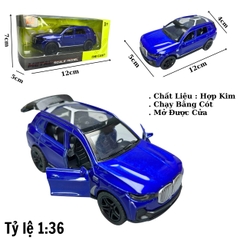 Mô Hình xe BMW X7 màu xanh trời - tỉ lệ 1:36 Hợp kim có thể mở cửa - bánh sau chạy cót - Dài 12cm - rộng 5cm - cao 4cm - nặng : 200gram - FULL BOX : box màu - OTO73 - N3-K3-T4-S3