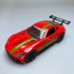 Mô Hình xe Mercedes AMG GTR Màu đỏ Tem xanh lá cây - tỉ lệ 1:36 Hợp kim có thể mở cửa - bánh sau chạy cót - Dài 12cm - rộng 5cm - cao 3.5cm - nặng : 200gram - FULL BOX : box màu - Sku : oto83 - N3-K4-T1-S2