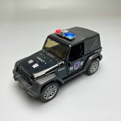 Mô Hình xe JEEP Police màu đen - tỉ lệ 1:36 Hợp kim có thể mở cửa - bánh sau chạy cót - Dài 11cm - rộng 5cm - cao 4cm - nặng : 200gram - FULL BOX : box màu