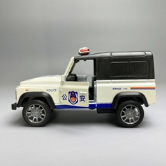 Mô Hình xe JEEP thùng Police màu trắng - tỉ lệ 1:36 Hợp kim có thể mở cửa - bánh sau chạy cót - Dài 11cm - rộng 5cm - cao 4cm - nặng : 200gram - FULL BOX : box màu