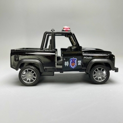 Mô Hình xe JEEP mui trần Police màu đen - tỉ lệ 1:36 Hợp kim có thể mở cửa - bánh sau chạy cót - Dài 11cm - rộng 5cm - cao 4cm - nặng : 200gram - FULL BOX : box màu