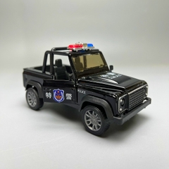 Mô Hình xe JEEP mui trần Police màu đen - tỉ lệ 1:36 Hợp kim có thể mở cửa - bánh sau chạy cót - Dài 11cm - rộng 5cm - cao 4cm - nặng : 200gram - FULL BOX : box màu