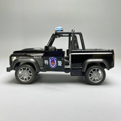 Mô Hình xe JEEP mui trần Police màu đen - tỉ lệ 1:36 Hợp kim có thể mở cửa - bánh sau chạy cót - Dài 11cm - rộng 5cm - cao 4cm - nặng : 200gram - FULL BOX : box màu