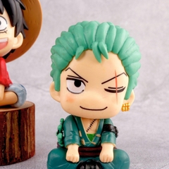 Mô hình OnePiece Luffy và Zoro chibi ngồi siêu dễ thương - Cao 11cm - rộng 6 - 9cm - nặng 350gram - OnePiece - No Box - N3-K49-T1-S1-S2-S3