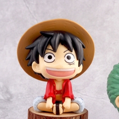 Mô hình OnePiece Luffy và Zoro chibi ngồi siêu dễ thương - Cao 11cm - rộng 6 - 9cm - nặng 350gram - OnePiece - No Box - N3-K49-T1-S1-S2-S3