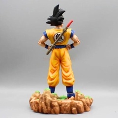 Mô hình DragonBall Songoku dáng đứng , hàng cao cấp - Cao 70cm - ngang 38cm - nặng 10kg - phụ kiện :  1 gậy đeo lưng - Dragon Ball - Box bìa + hộp xốp